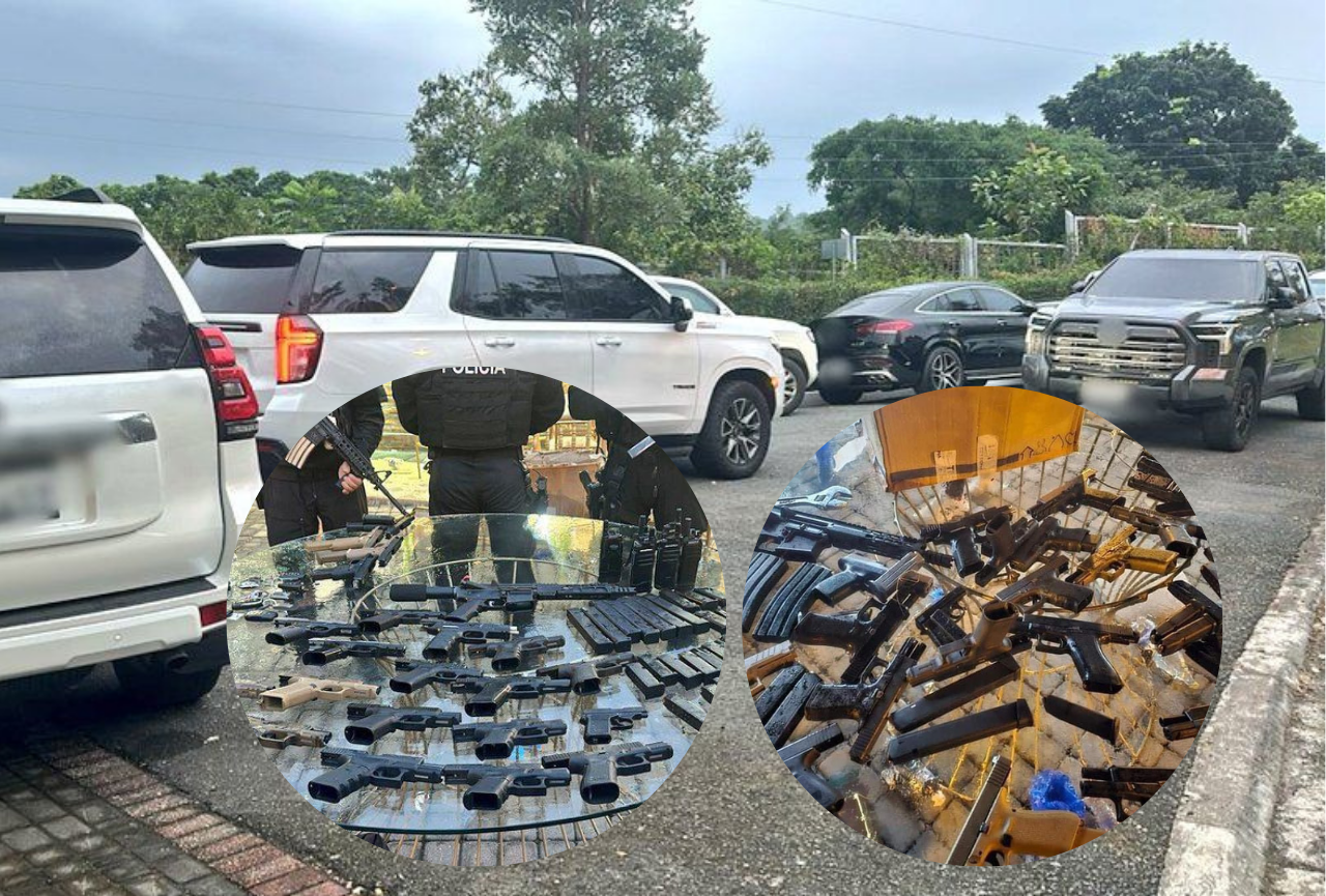 Carros de alta gama y un arsenal, entre los indicios hallados en una ‘narcofiesta’ en la vía a la Costa, Guayaquil