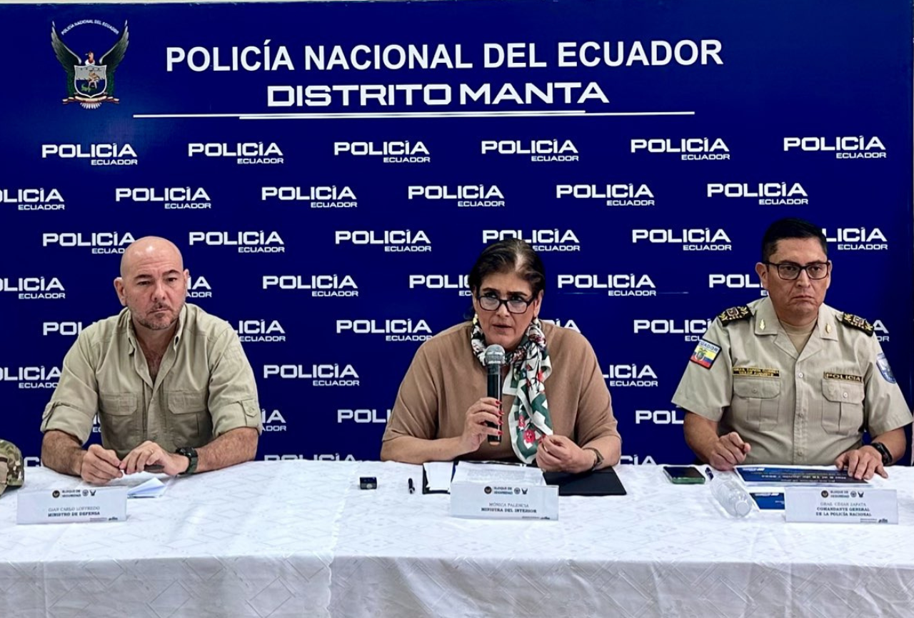Manta cumple 10 días sin muertes violentas, según la ministra del Interior, Mónica Palencia