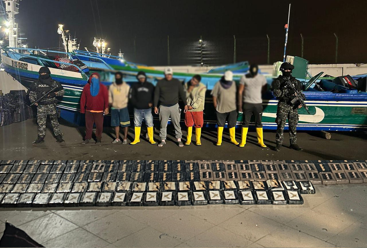 Decomisan dos toneladas de droga que eran transportadas en tres lanchas; hay siete detenidos