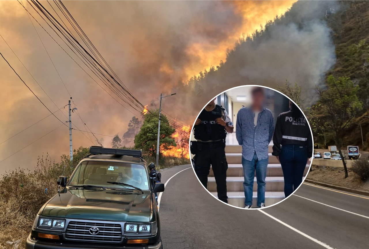 Jueza dicta prisión para joven que habría provocado incendio forestal en Guápulo, Quito
