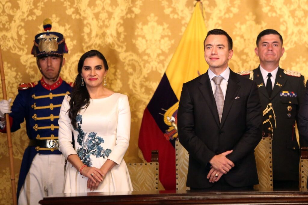El presidente Daniel Noboa designó a Sariha Moya como nueva vicepresidenta de Ecuador encargada