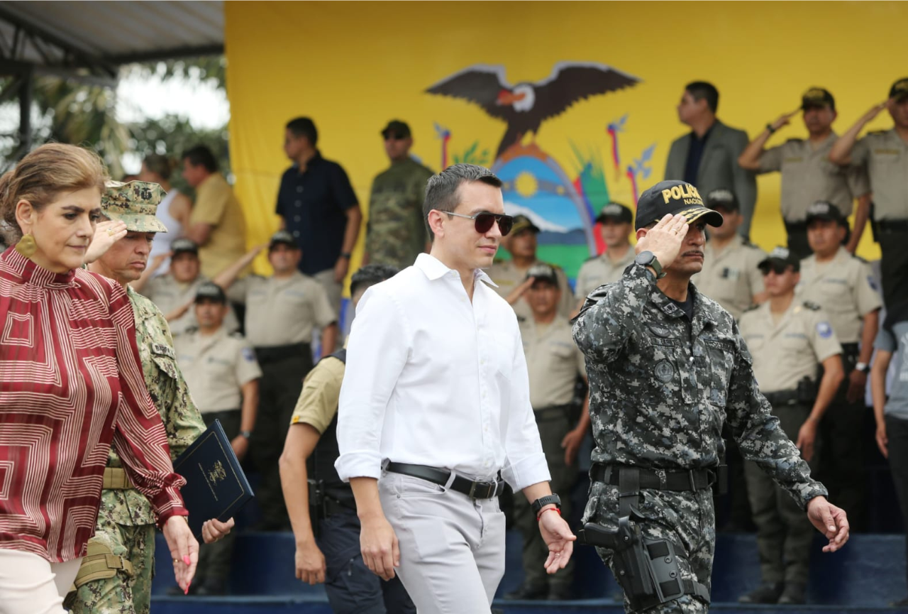 Noboa sobre el crimen organizado en Ecuador: «Pronto no quedará ni una parte del territorio en la que puedan operar»