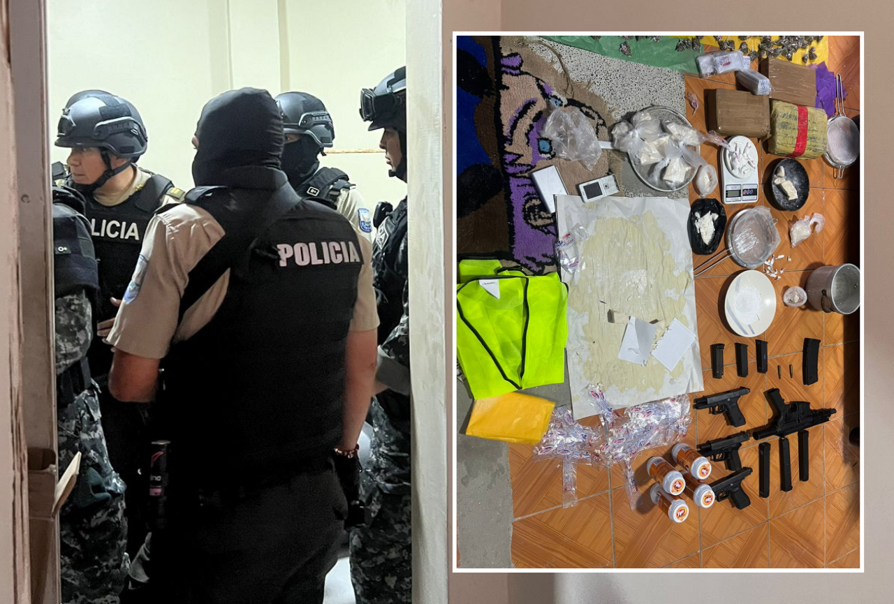 La Policía encuentra un laboratorio de drogas dentro de una vivienda en Durán, provincia del Guayas