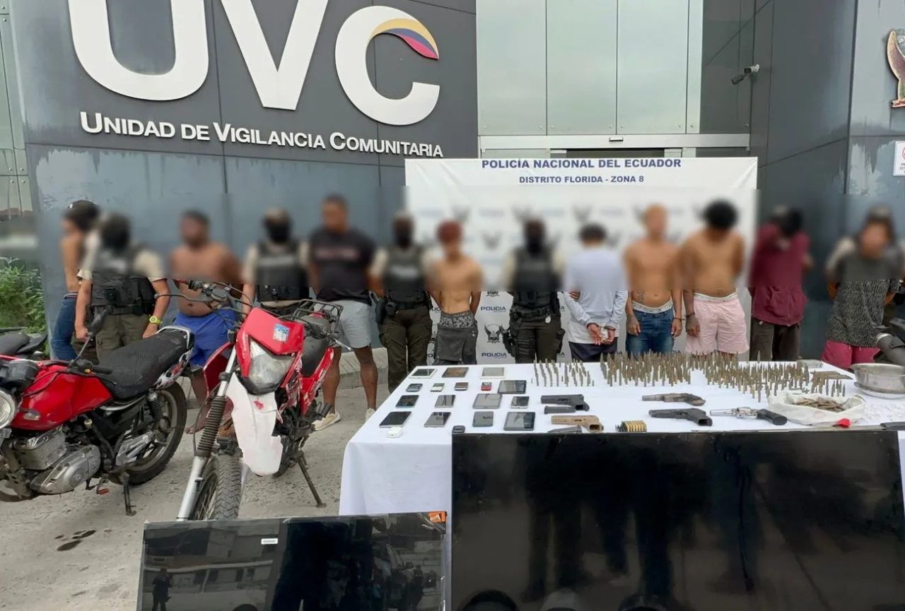 Operativo Apolo 2: Duro golpe a grupo criminal en Nueva Prosperina, en Guayaquil; hay 10 detenidos