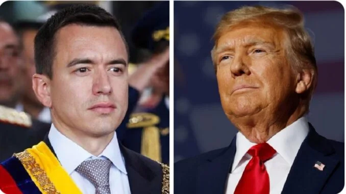 Donald Trump felicita a Daniel Noboa