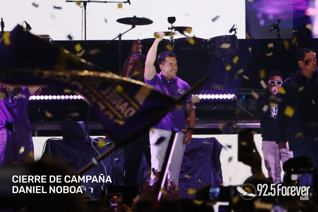 Daniel Noboa cierra su campaña en Quito