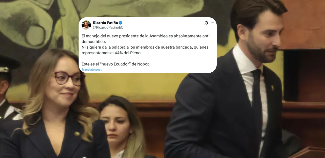 Ricardo Patiño cuestiona el manejo la Asamblea, Niels Olsen