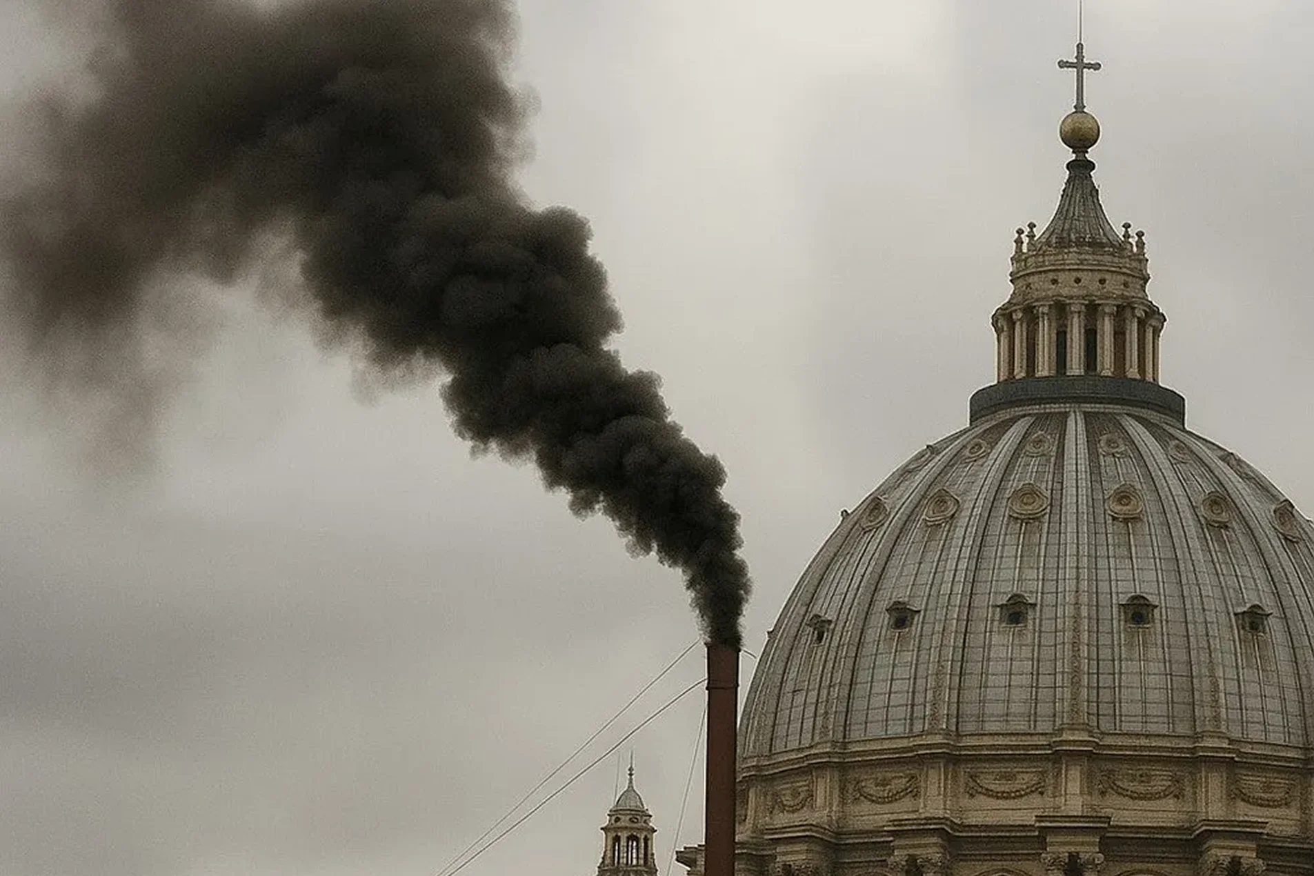 Humo negro: el primer indicio del cónclave 7 de mayo de 2025