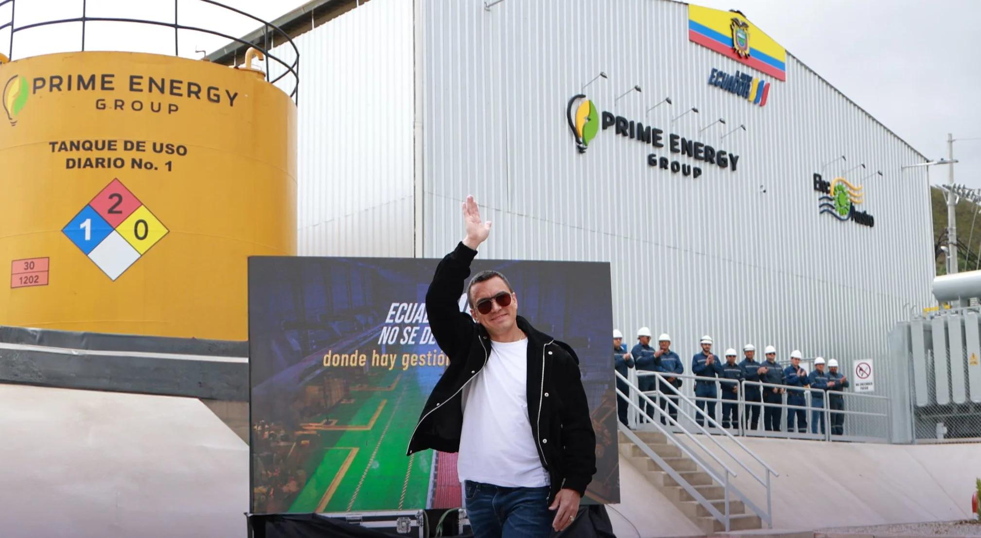 Daniel Noboa inaugura la Central El Descanso II
