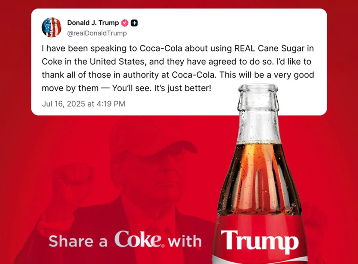 Trump impulsa el uso de caña de azúcar en Coca-Cola