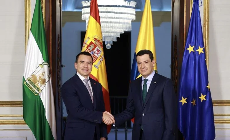 ¿Qué acordaron Daniel Noboa y el presidente de Andalucía en su encuentro oficial?