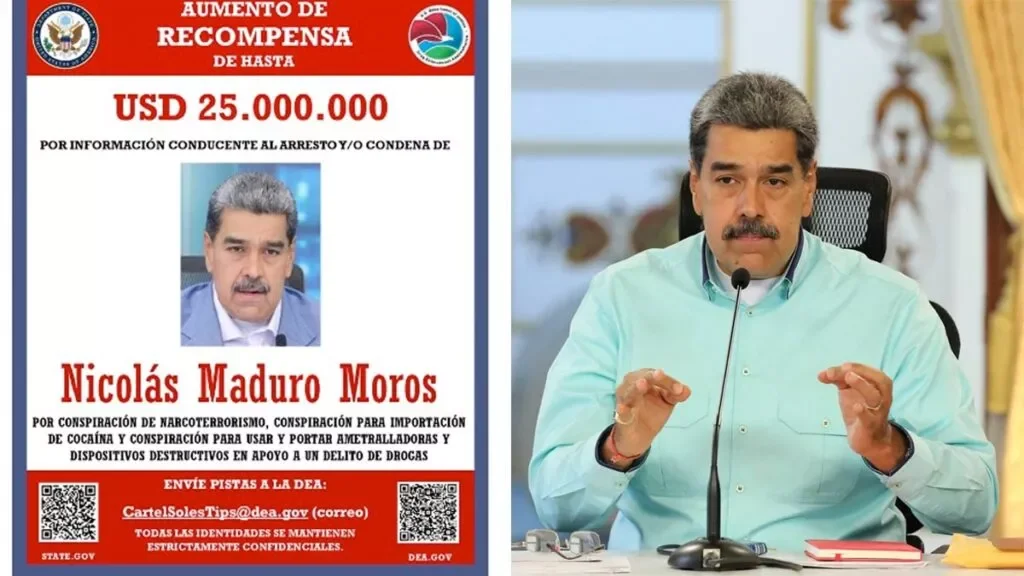 DEA ofrece recompensa de $25 millones por la captura de Nicolás Maduro