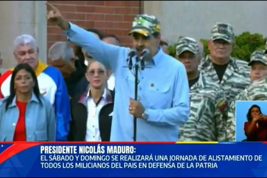 Maduro convoca a un alistamiento nacional ante las presuntas amenazas de Estados Unidos