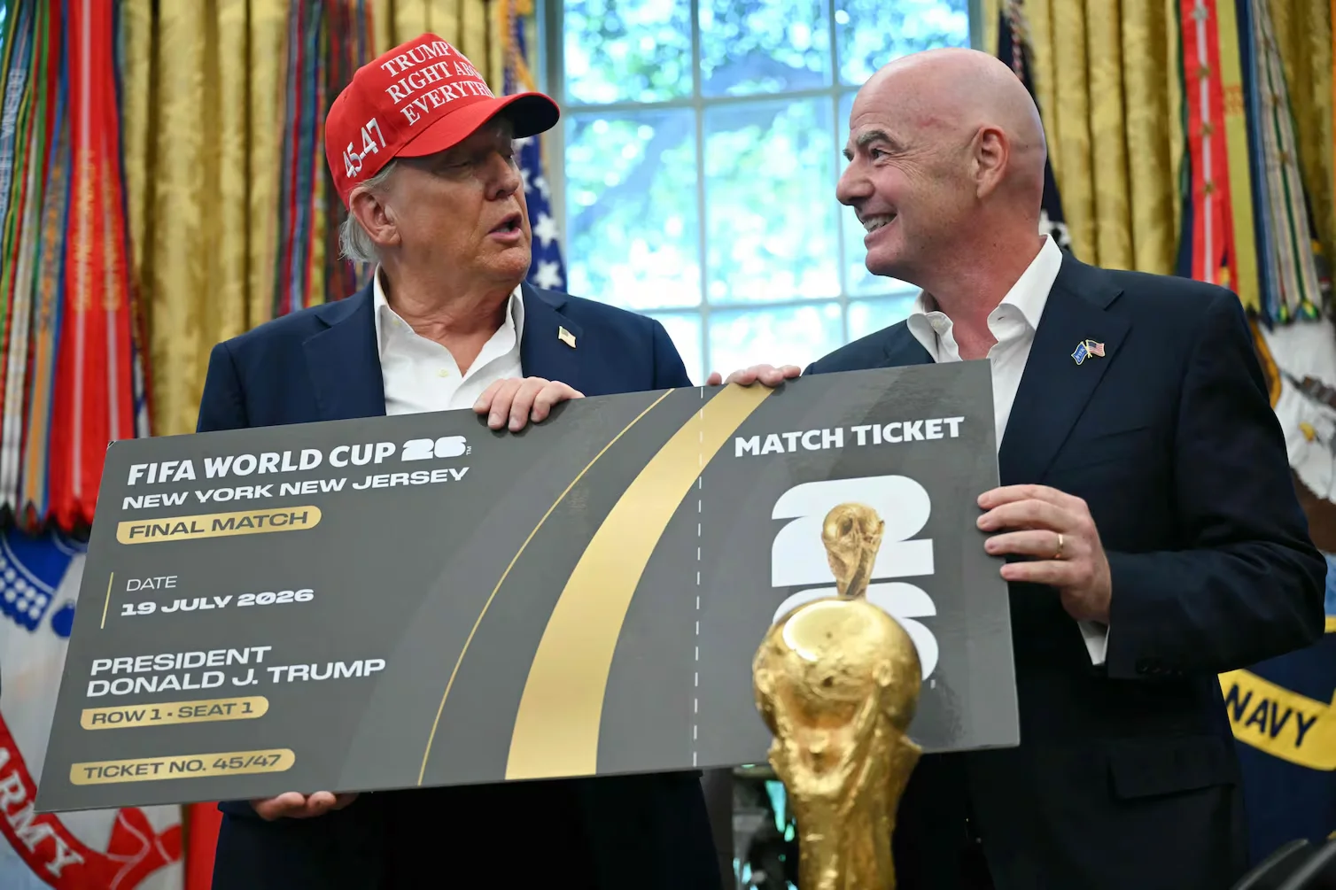 Donald Trump anuncia que el sorteo del Mundial 2026 será en Washington DC