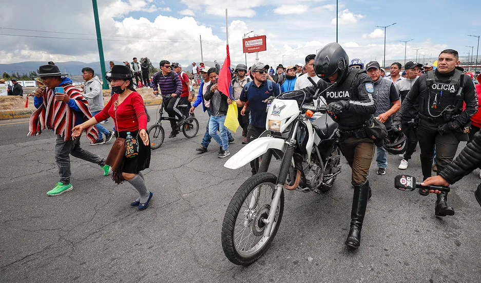 Paro en Ecuador deja 47 detenidos, entre ellos dos extranjeros