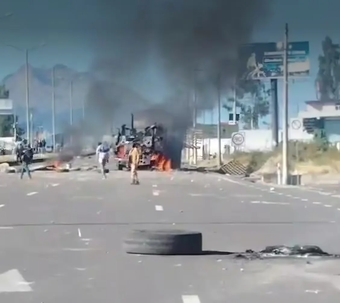 Manifestaciones provocan rotura de tubería y dejan sin agua a sectores de Caranqui, en Ibarra