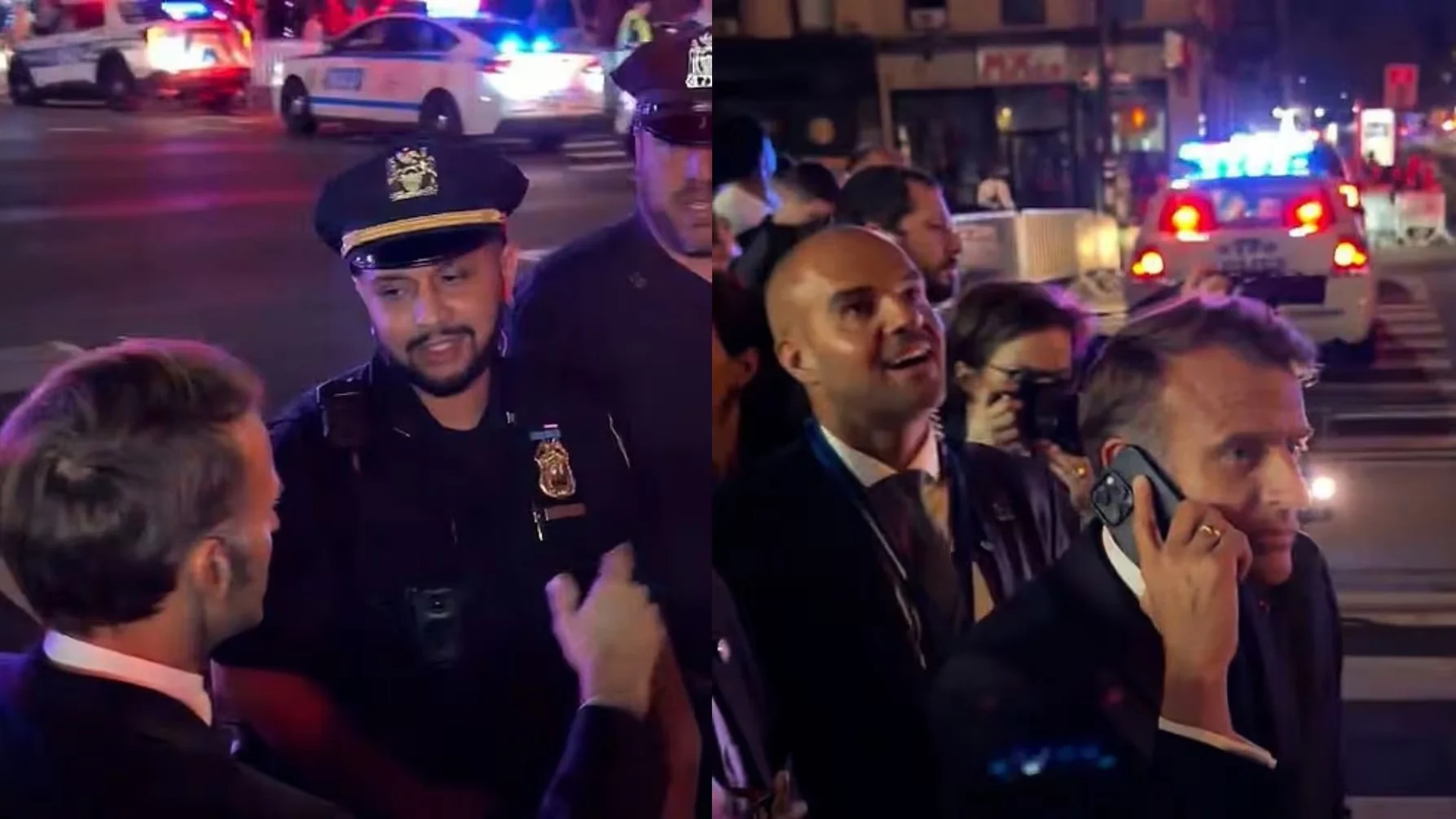 Emmanuel Macron llama a Donald Trump tras ser retenido por la policía en Nueva York