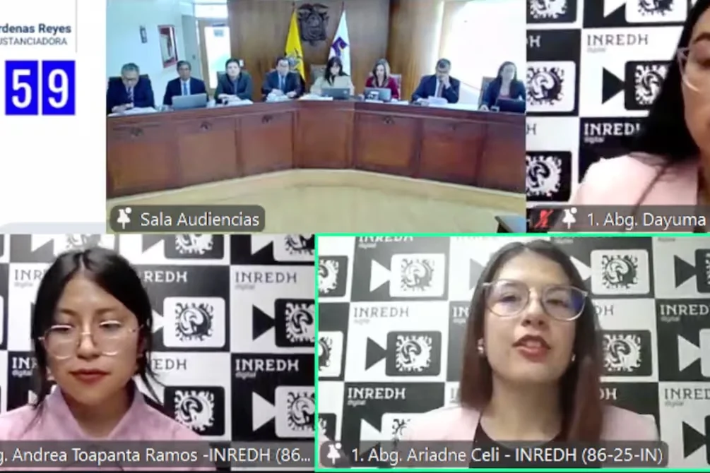Audiencia de inconstitucionalidad contra la Ley de Inteligencia en la Corte Constitucional del Ecuador
