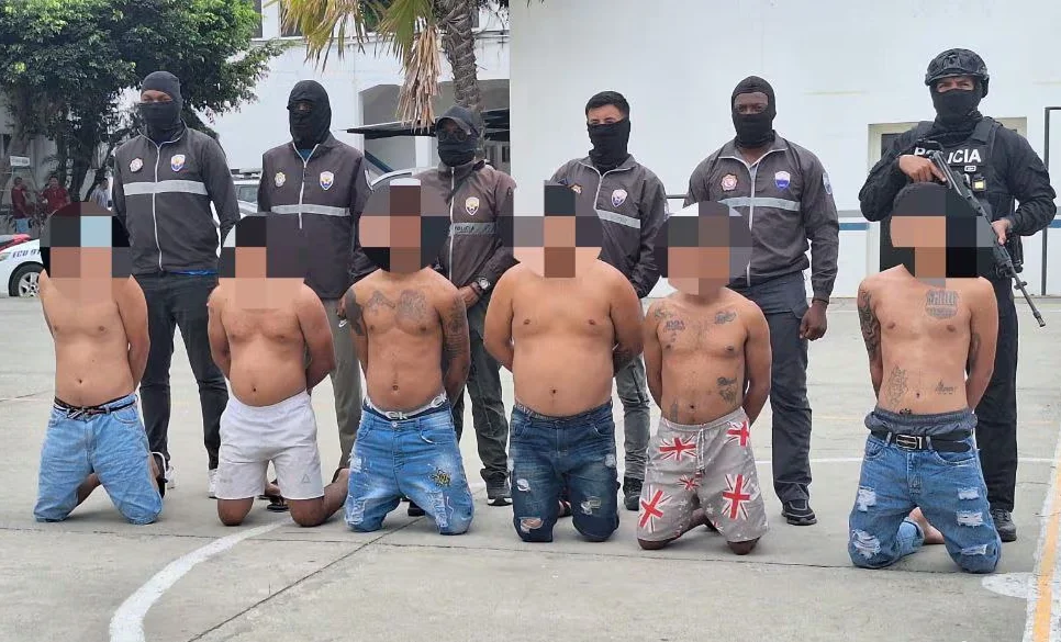 Detenidos seis presuntos miembros de Los Choneros en Montecristi por tráfico de drogas