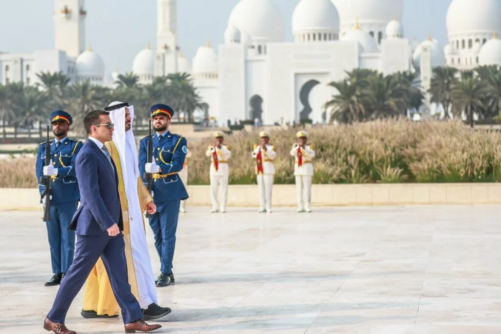 El presidente Daniel Noboa inició su agenda en los Emiratos Árabes Unidos