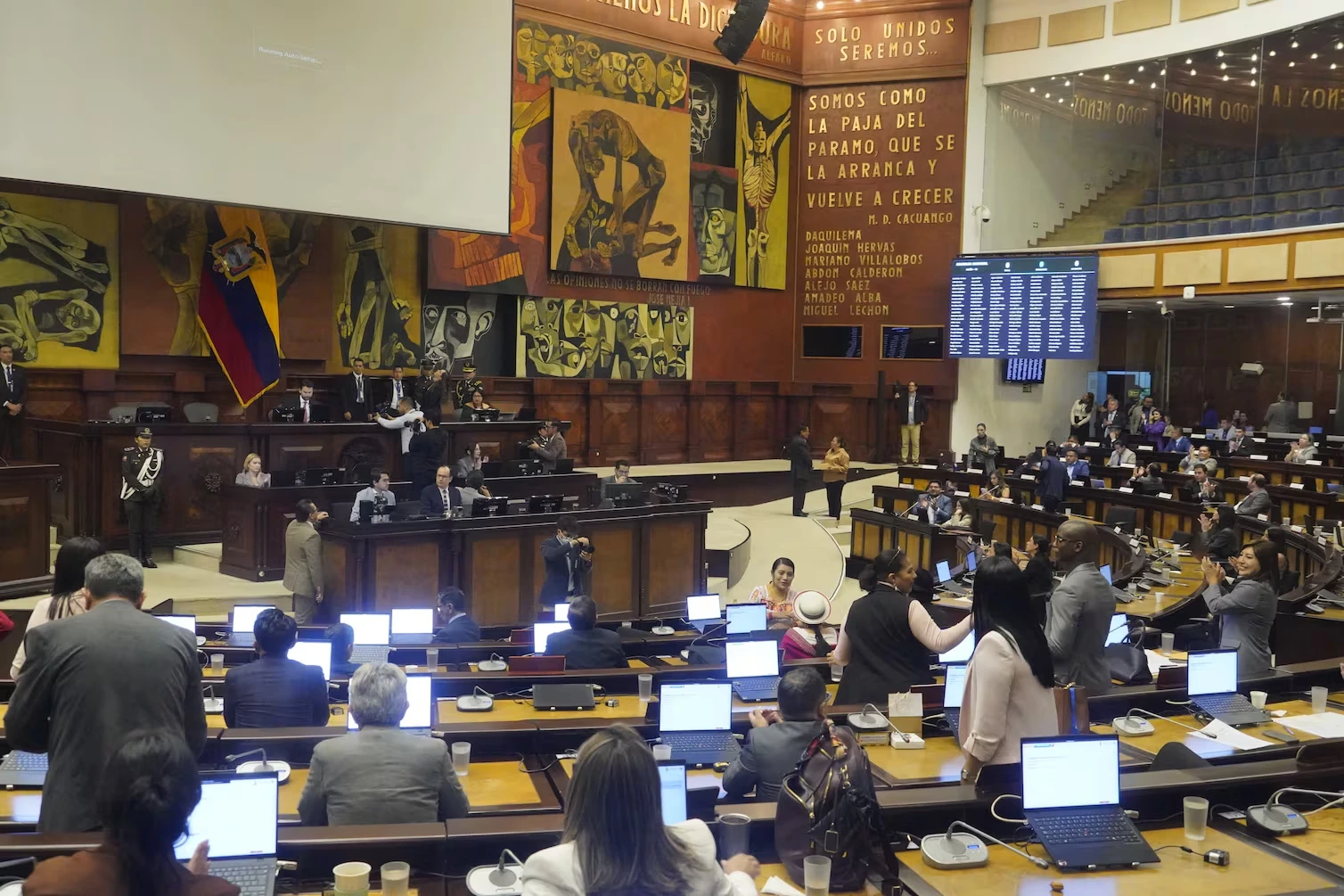 Asamblea Nacional implementa nueva modalidad de proyección de la votación en el pleno