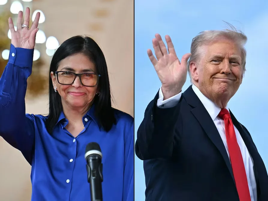 Donald Trump elogia a Delcy Rodríguez y plantea su modelo para Irán