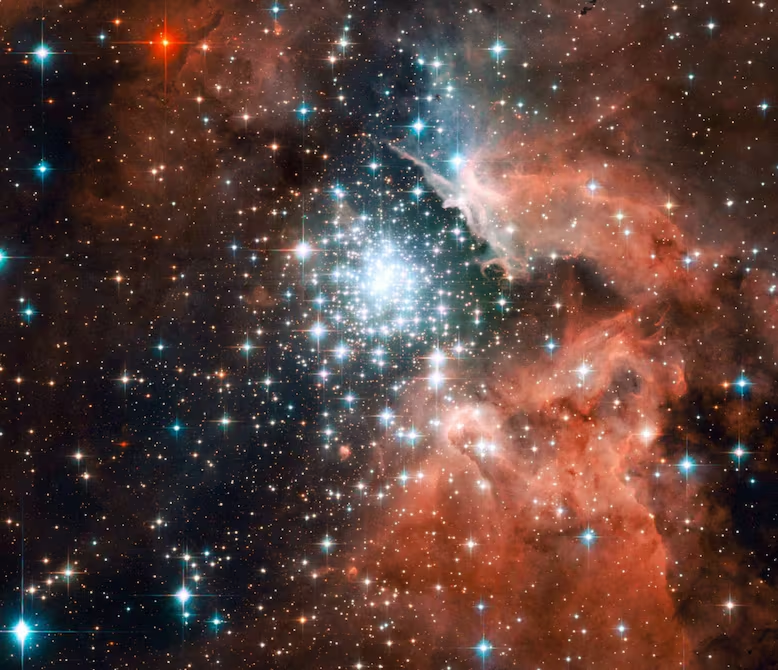 La NASA capta una actividad estelar extrema nunca antes vista en NGC 3603