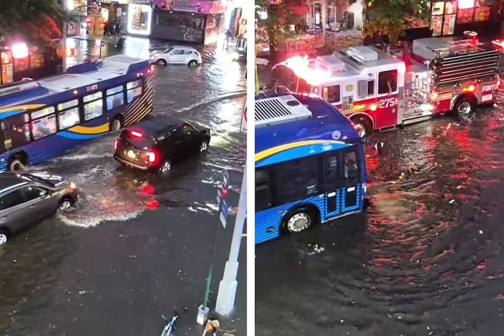 Nueva York emite alerta por inundaciones ante fuertes lluvias en Brooklyn, Queens y Manhattan