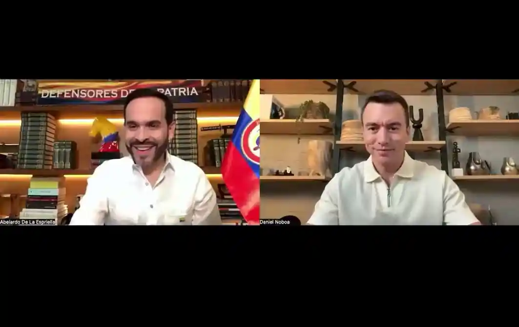Daniel Noboa felicita a Abelardo de la Espriella por su victoria en Colombia